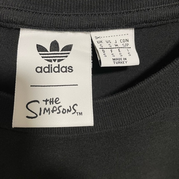 Adidas X The Simpsons Shirt Mens Small - Krusty Burger Long Sleeve Tee Black - Picture 5 of 7